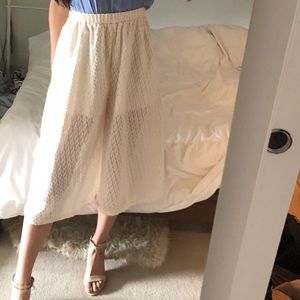 Cream long flowy shorts - shein